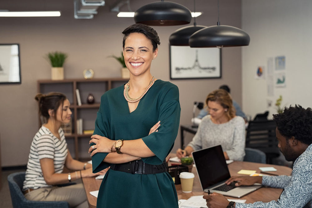 Woman smiling