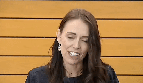 Gif of quote from the resignation speech of New Zealand’s Jacinda Ardern: You can be kind but strong, empathetic but decisive, optimistic but focused